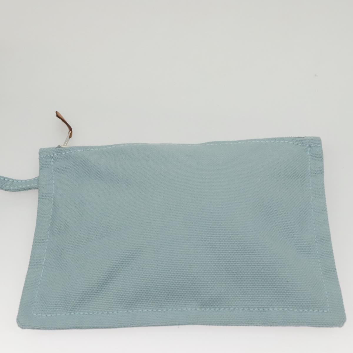 HERMES Bora Bora PM Tote Bag Canvas Light Blue Auth MX234