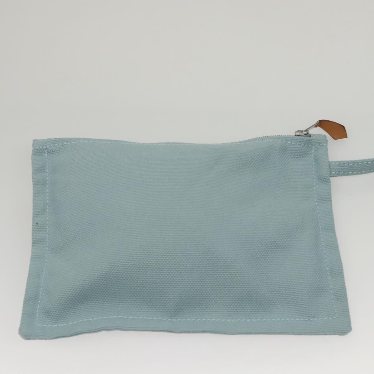 HERMES Bora Bora PM Tote Bag Canvas Light Blue Auth MX234