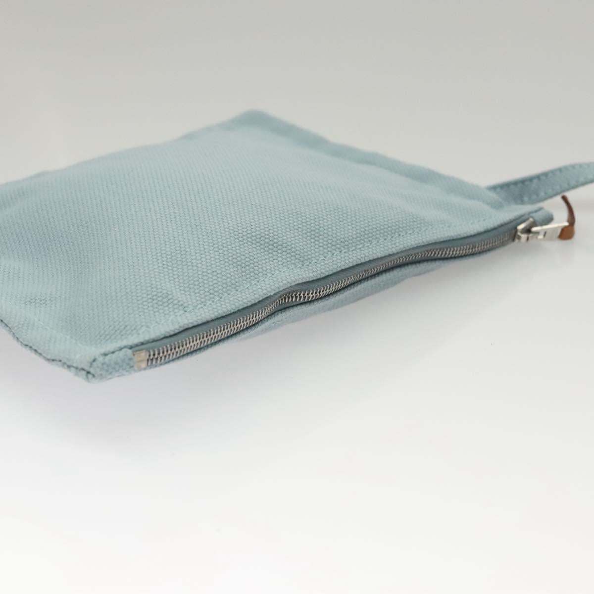 HERMES Bora Bora PM Tote Bag Canvas Light Blue Auth MX234