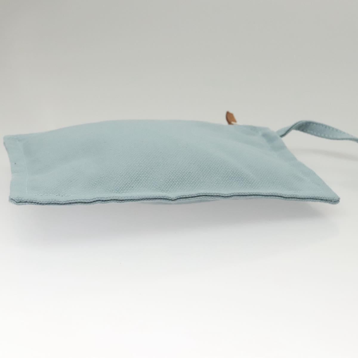 HERMES Bora Bora PM Tote Bag Canvas Light Blue Auth MX234