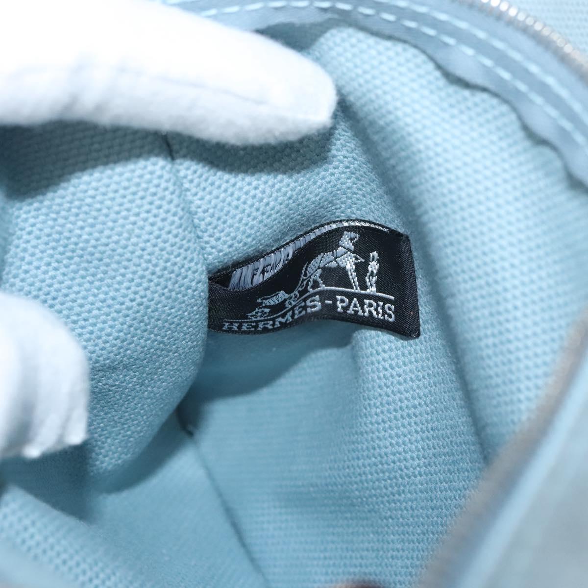 HERMES Bora Bora PM Tote Bag Canvas Light Blue Auth MX234