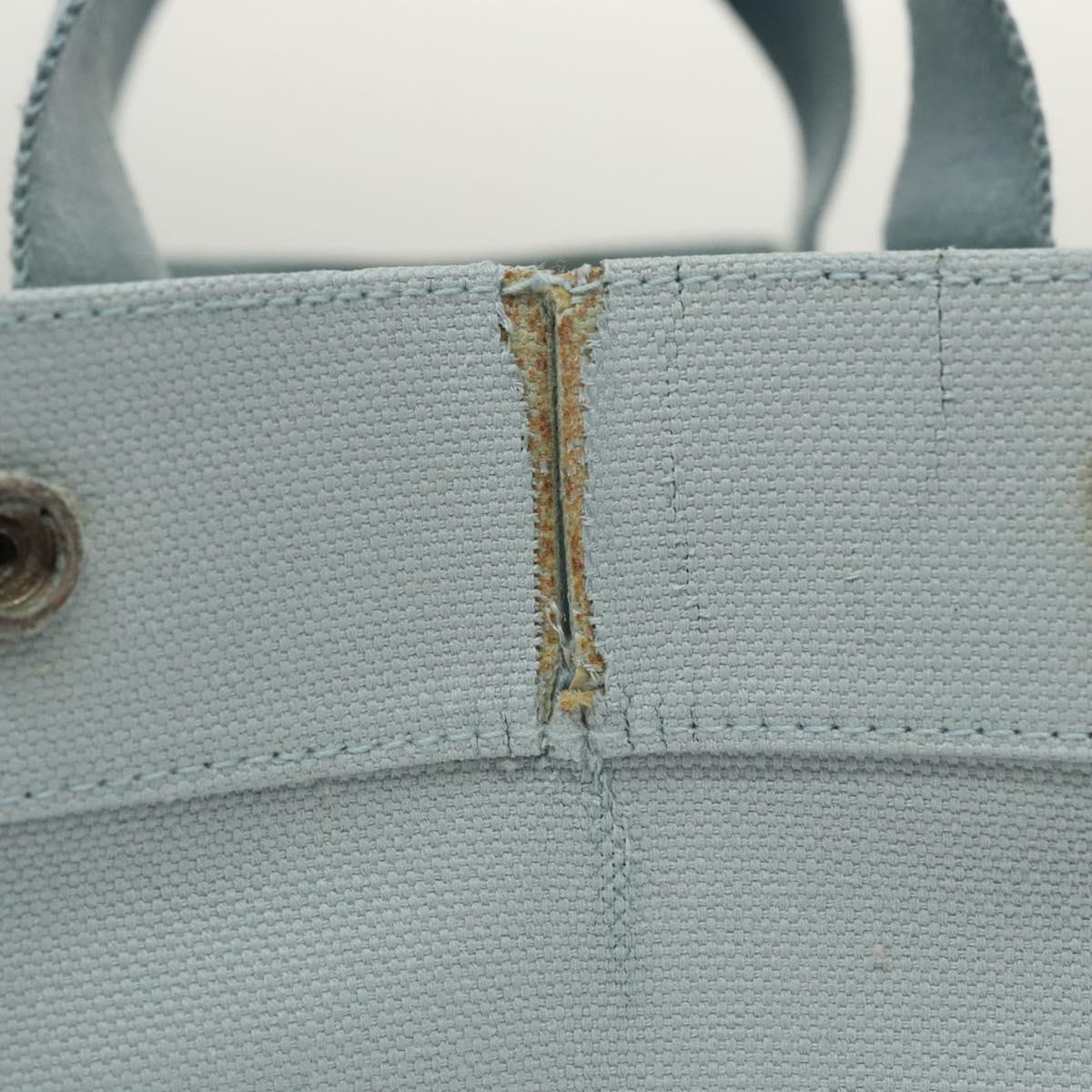 HERMES Bora Bora PM Tote Bag Canvas Light Blue Auth MX234