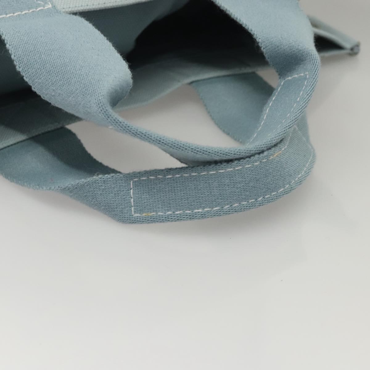 HERMES Bora Bora PM Tote Bag Canvas Light Blue Auth MX234