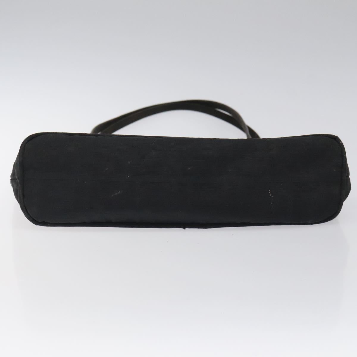 FENDI Zucca Canvas Shoulder Bag Black Auth MX235
