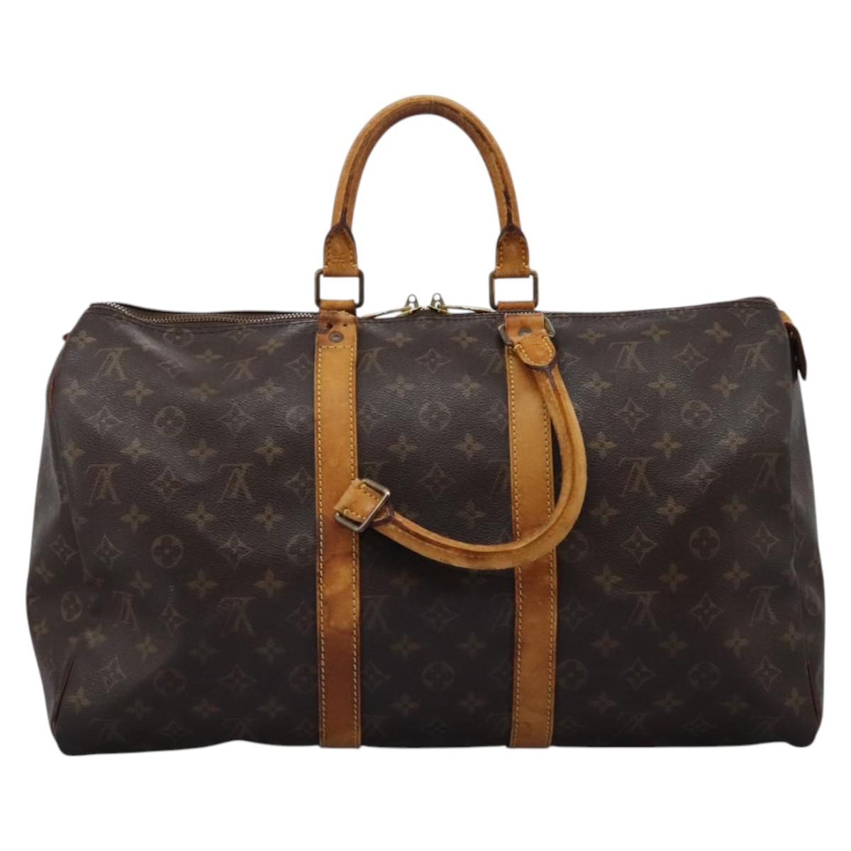 LOUIS VUITTON Monogram Keepall 45 Boston Bag M41428 LV Auth MX259