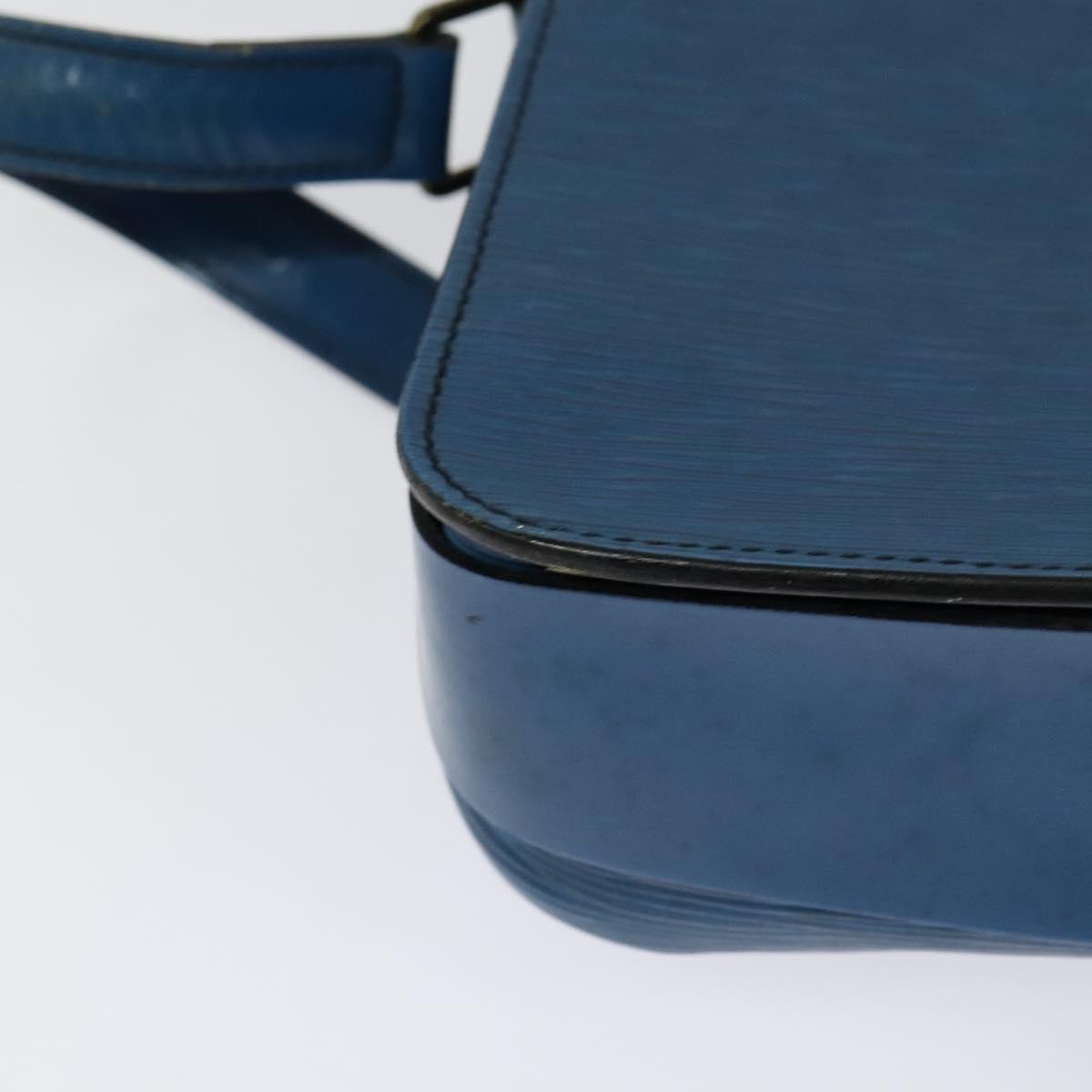 LOUIS VUITTON Epi Cartouchiere MM Shoulder Bag Blue M52245 LV Auth MX305