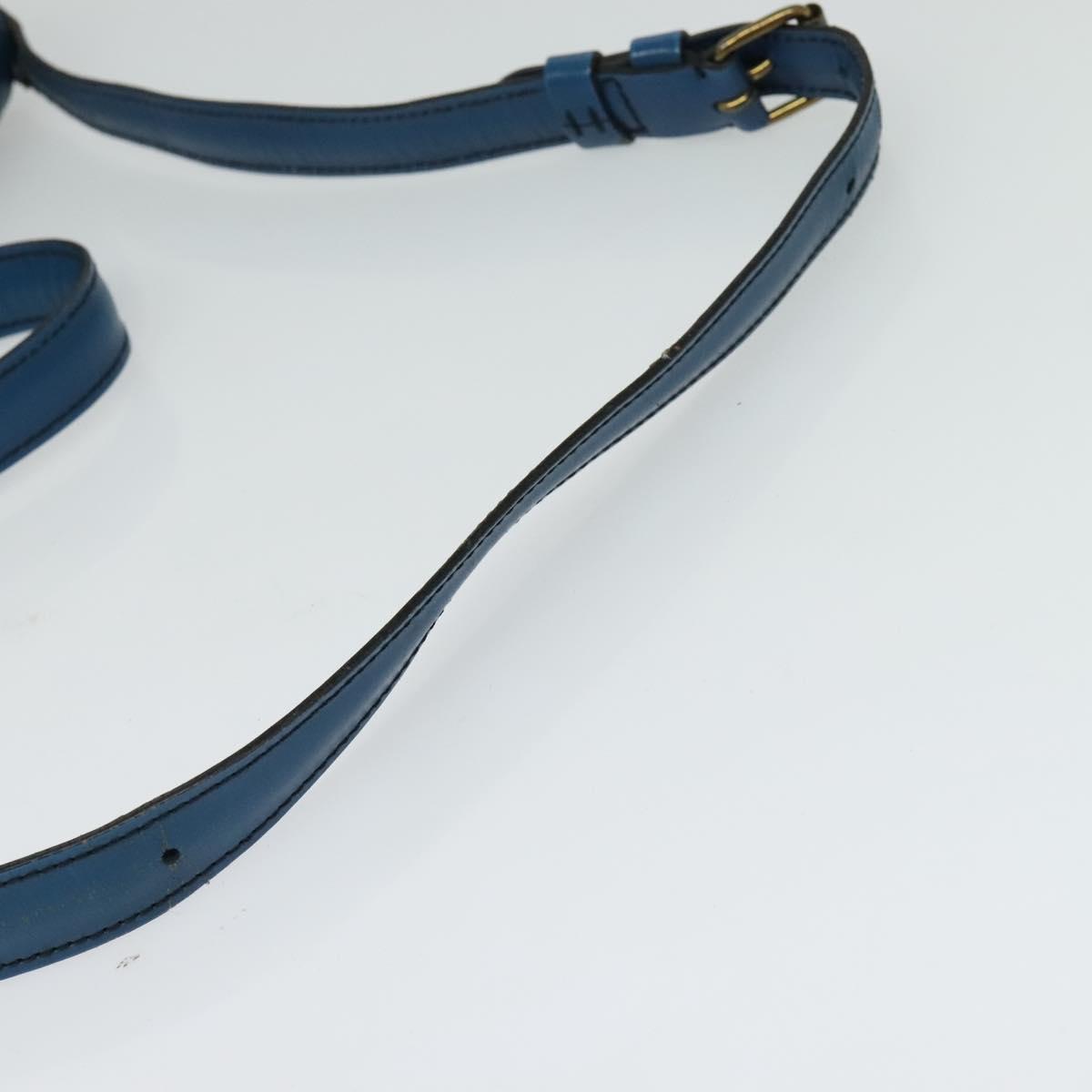 LOUIS VUITTON Epi Cartouchiere MM Shoulder Bag Blue M52245 LV Auth MX305