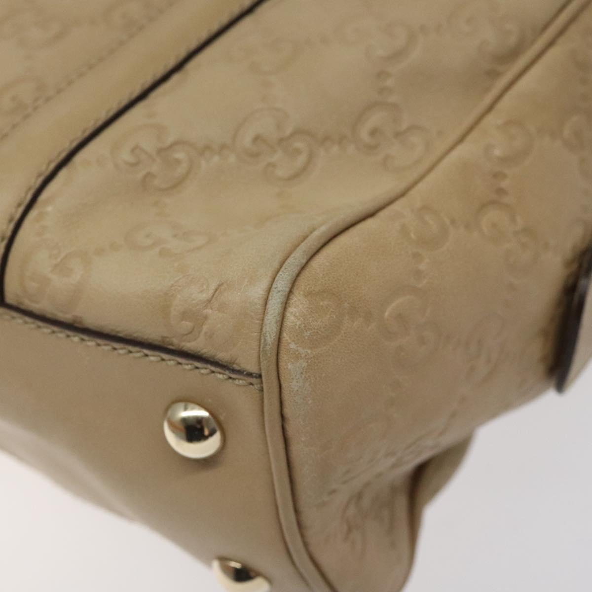 GUCCI GG Canvas Sherry Line Guccissima Bag Leather Beige Gold 170009 Auth MX329