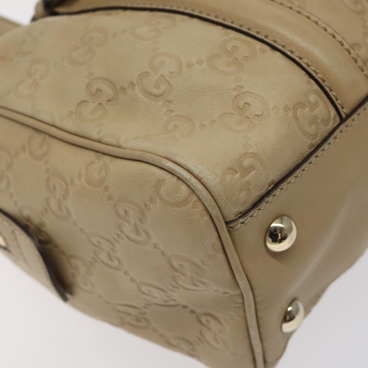 GUCCI GG Canvas Sherry Line Guccissima Bag Leather Beige Gold 170009 Auth MX329