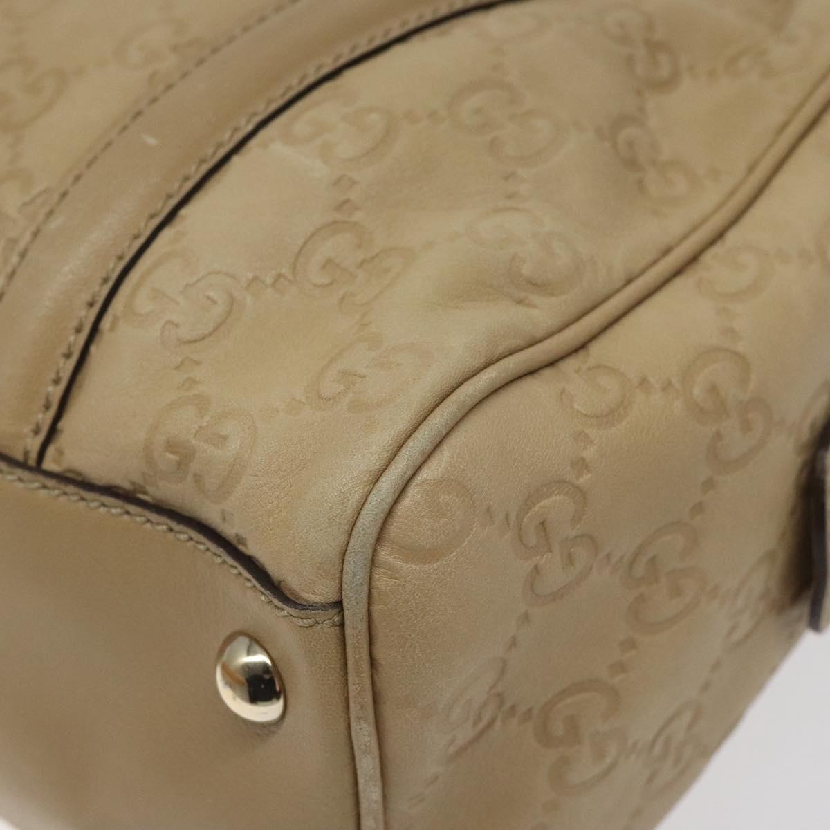 GUCCI GG Canvas Sherry Line Guccissima Bag Leather Beige Gold 170009 Auth MX329