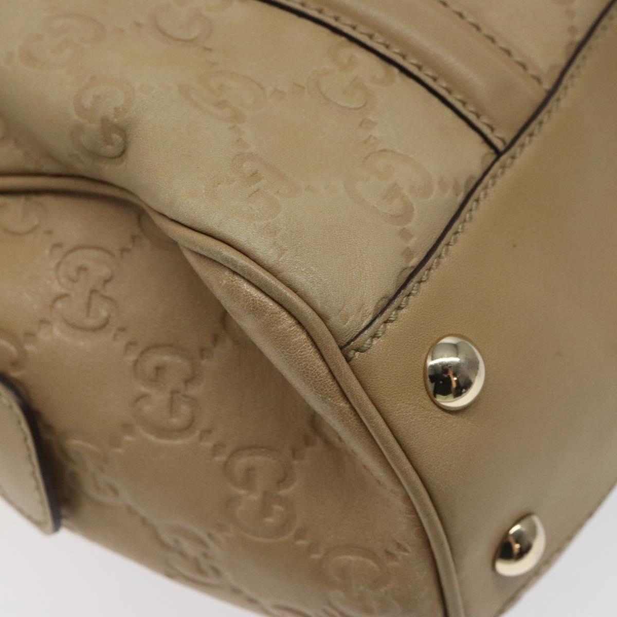 GUCCI GG Canvas Sherry Line Guccissima Bag Leather Beige Gold 170009 Auth MX329