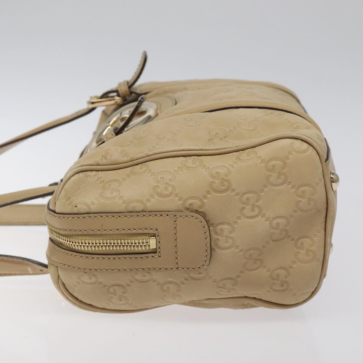 GUCCI GG Canvas Sherry Line Guccissima Bag Leather Beige Gold 170009 Auth MX329