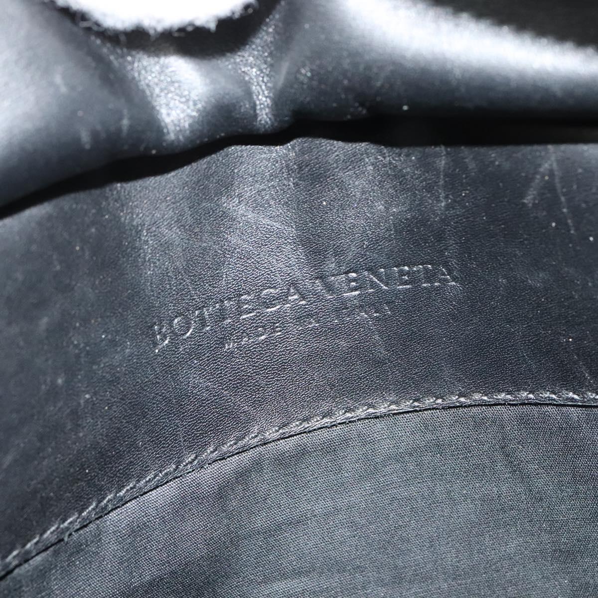 BOTTEGA VENETA INTRECCIATO Waist bag Leather Black Auth MX365