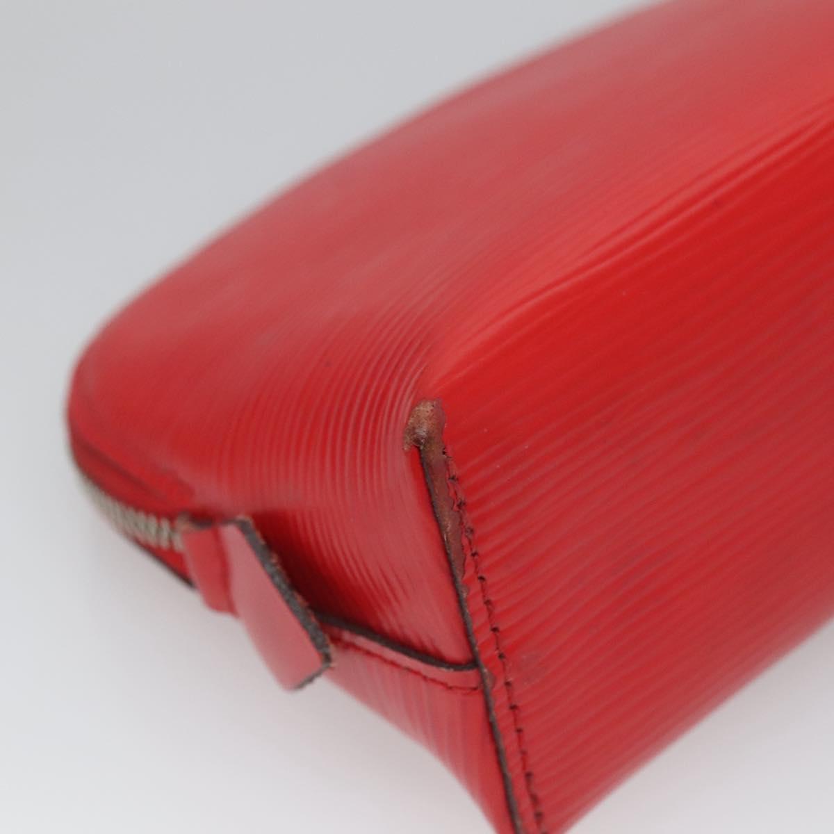 LOUIS VUITTON Epi Pochette Cosmetic PM Pouch Red M41114 LV Auth MX388
