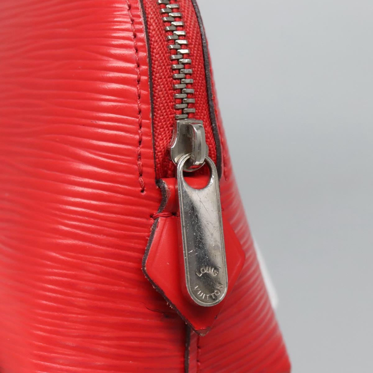 LOUIS VUITTON Epi Pochette Cosmetic PM Pouch Red M41114 LV Auth MX388