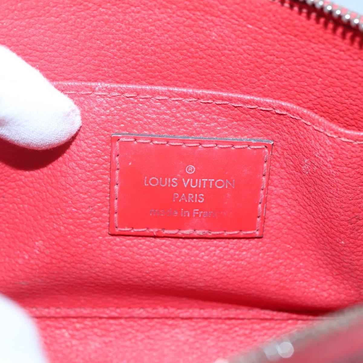 LOUIS VUITTON Epi Pochette Cosmetic PM Pouch Red M41114 LV Auth MX388