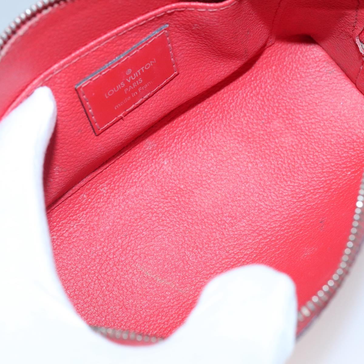 LOUIS VUITTON Epi Pochette Cosmetic PM Pouch Red M41114 LV Auth MX388