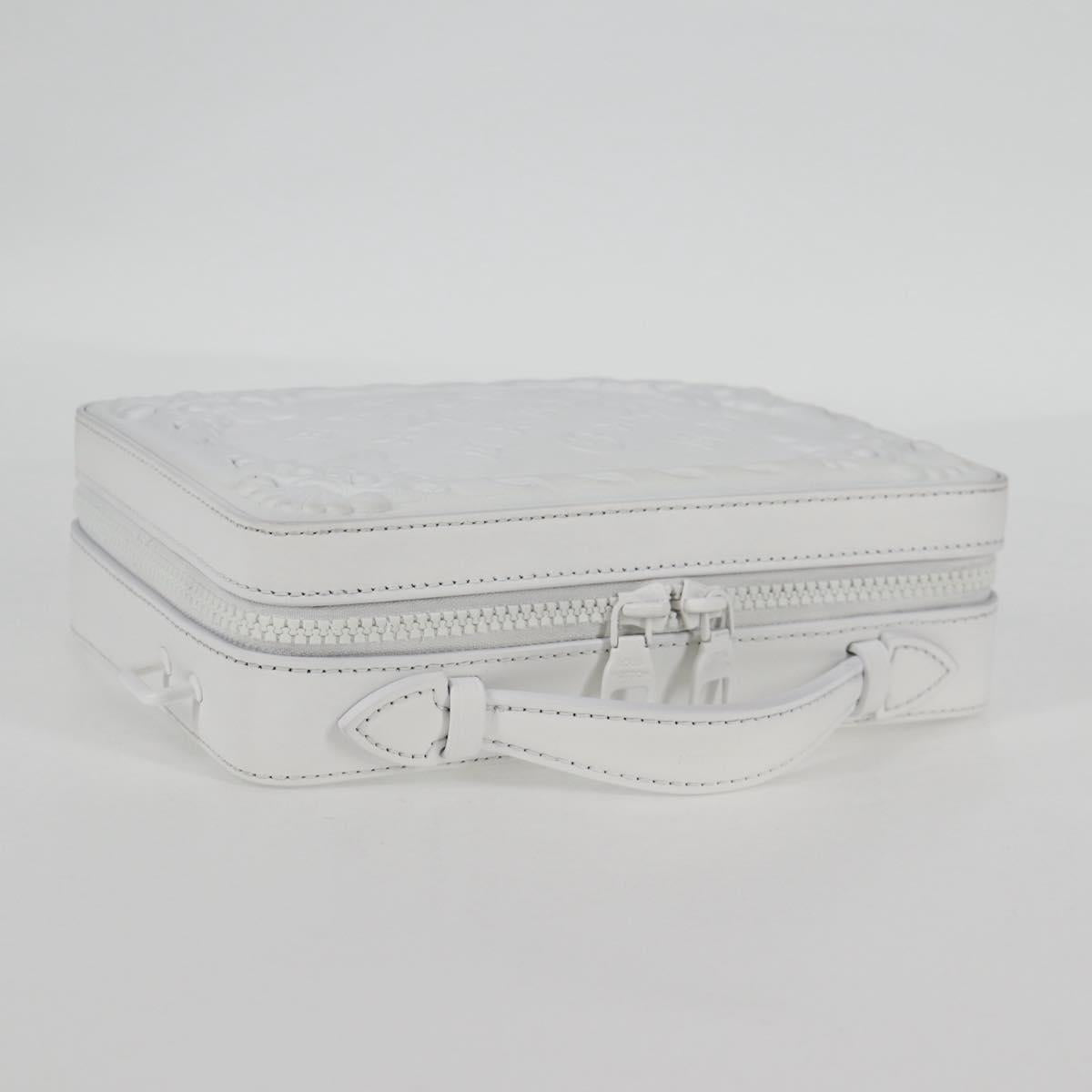 LOUIS VUITTON Monogram LV Ornament Soft Trunk Bag White M21833 LV Auth MX402SM