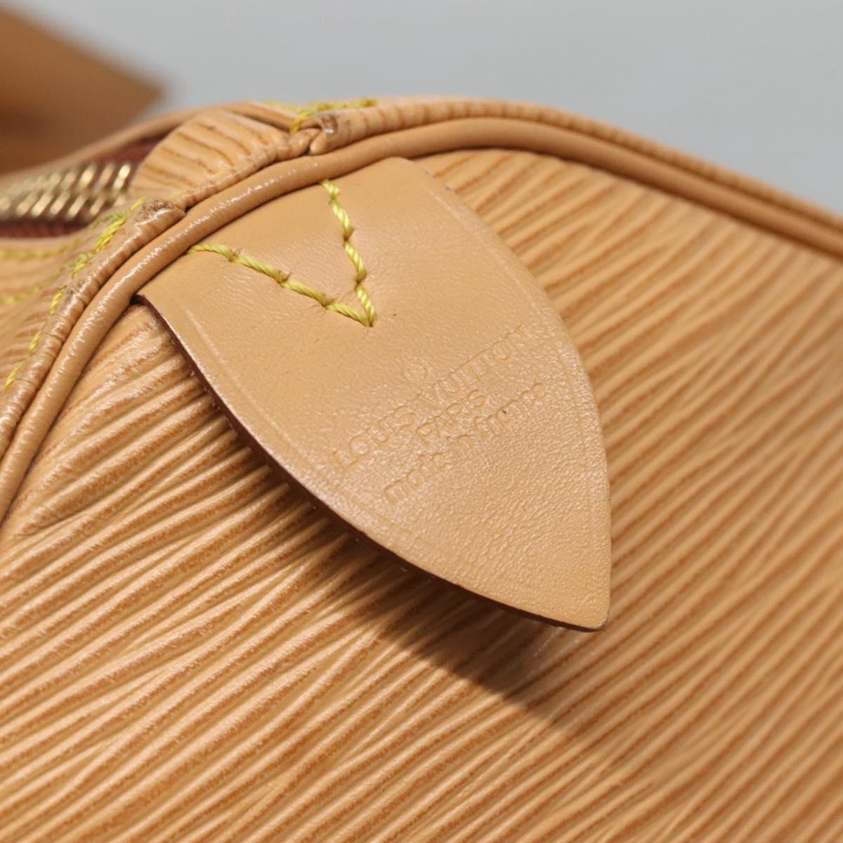 LOUIS VUITTON Epi Keepall 50 Boston Bag Beige M42941 LV Auth MX411