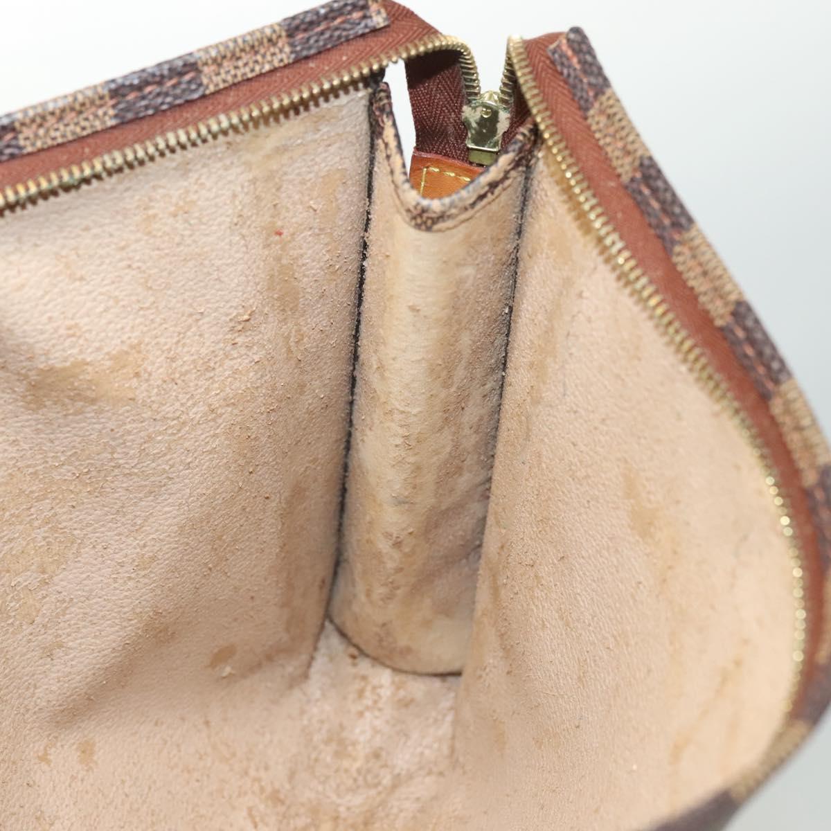 LOUIS VUITTON Damier Ebene Poche Toilette 26 Pouch N47543 LV Auth MX437