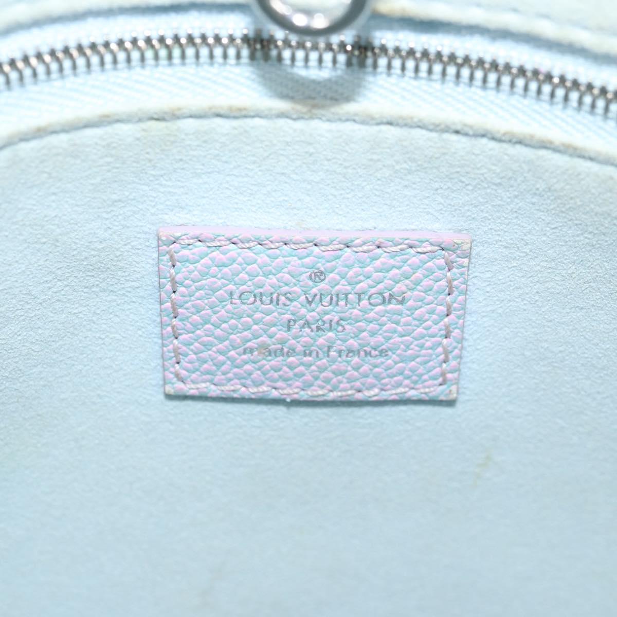 LOUIS VUITTON Monogram Empreinte On The Go PM Bag 2way Blue M46067 Auth MX449M