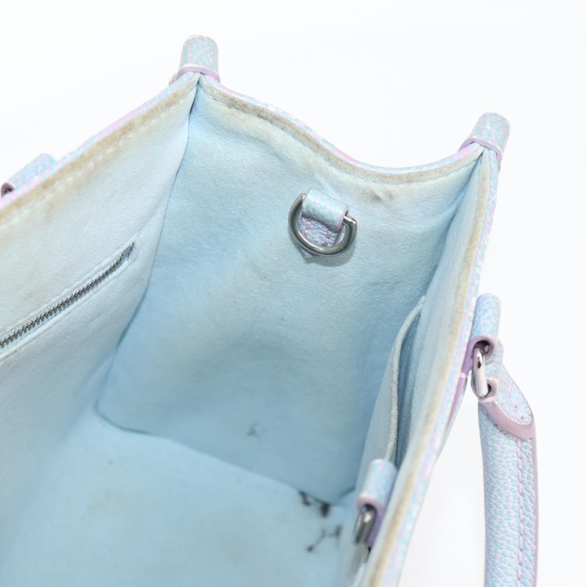 LOUIS VUITTON Monogram Empreinte On The Go PM Bag 2way Blue M46067 Auth MX449M