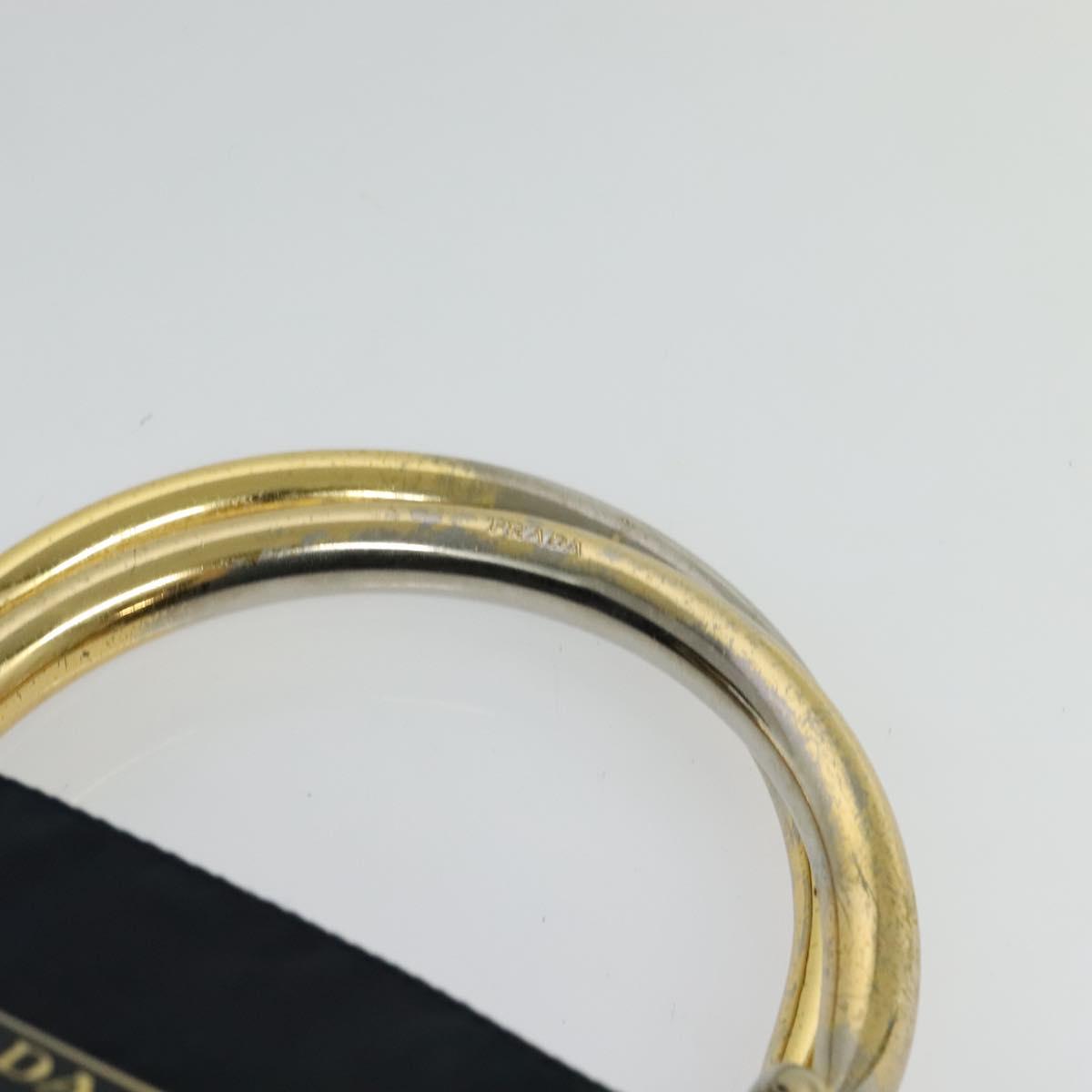 PRADA Tote Bag Nylon Navy Gold Auth MX480