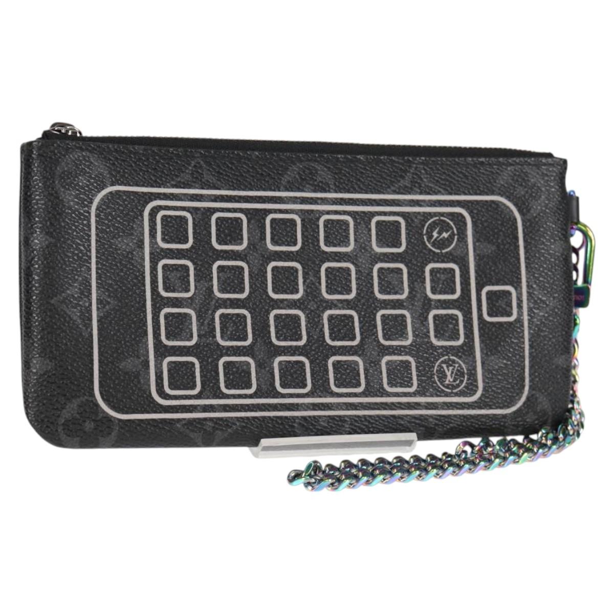 LOUIS VUITTON Monogram Eclipse Fragment iPhone Case M64433 LV Auth MX502AM