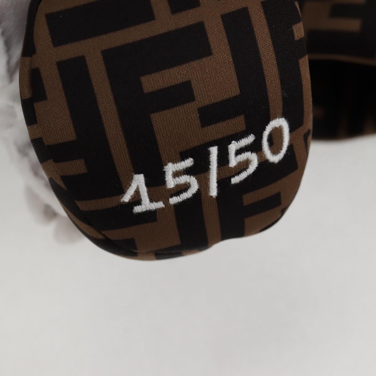 FENDI Zucca Canvas Stuffed 15/50 Black Brown Auth MX505SM