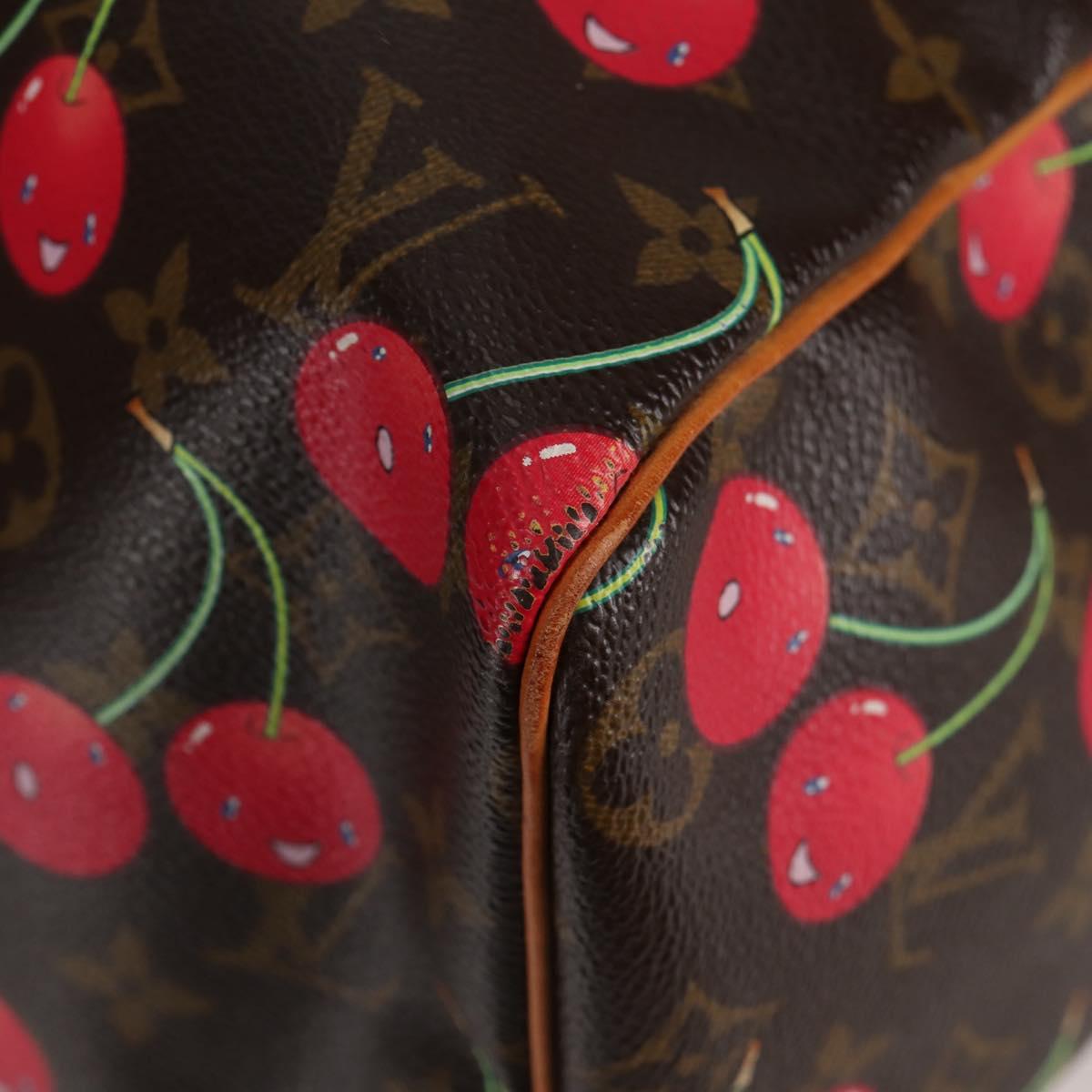 LOUIS VUITTON Monogram Cherry Keepall 45 Boston Bag M95011 LV Auth MX506V