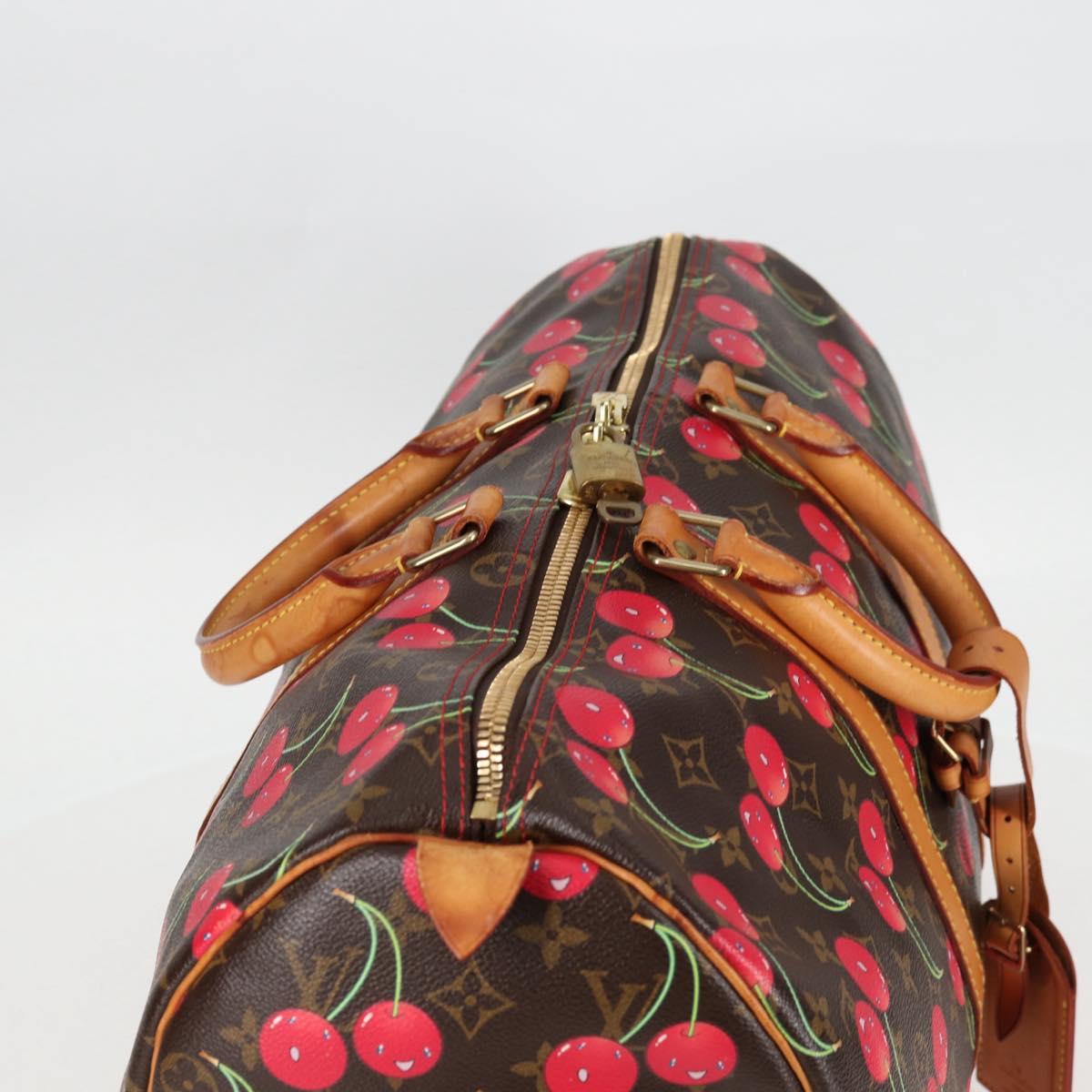 LOUIS VUITTON Monogram Cherry Keepall 45 Boston Bag M95011 LV Auth MX506V