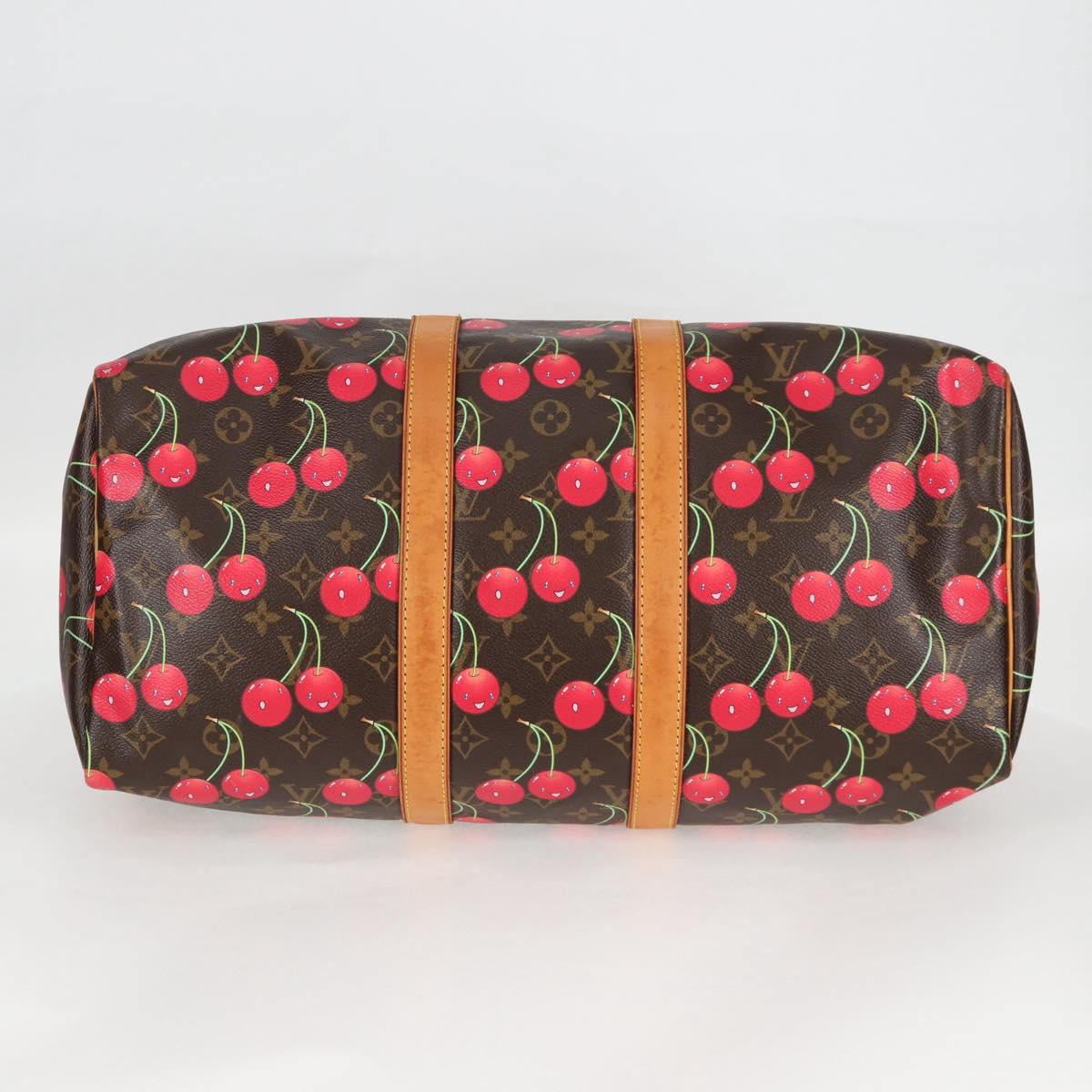 LOUIS VUITTON Monogram Cherry Keepall 45 Boston Bag M95011 LV Auth MX506V