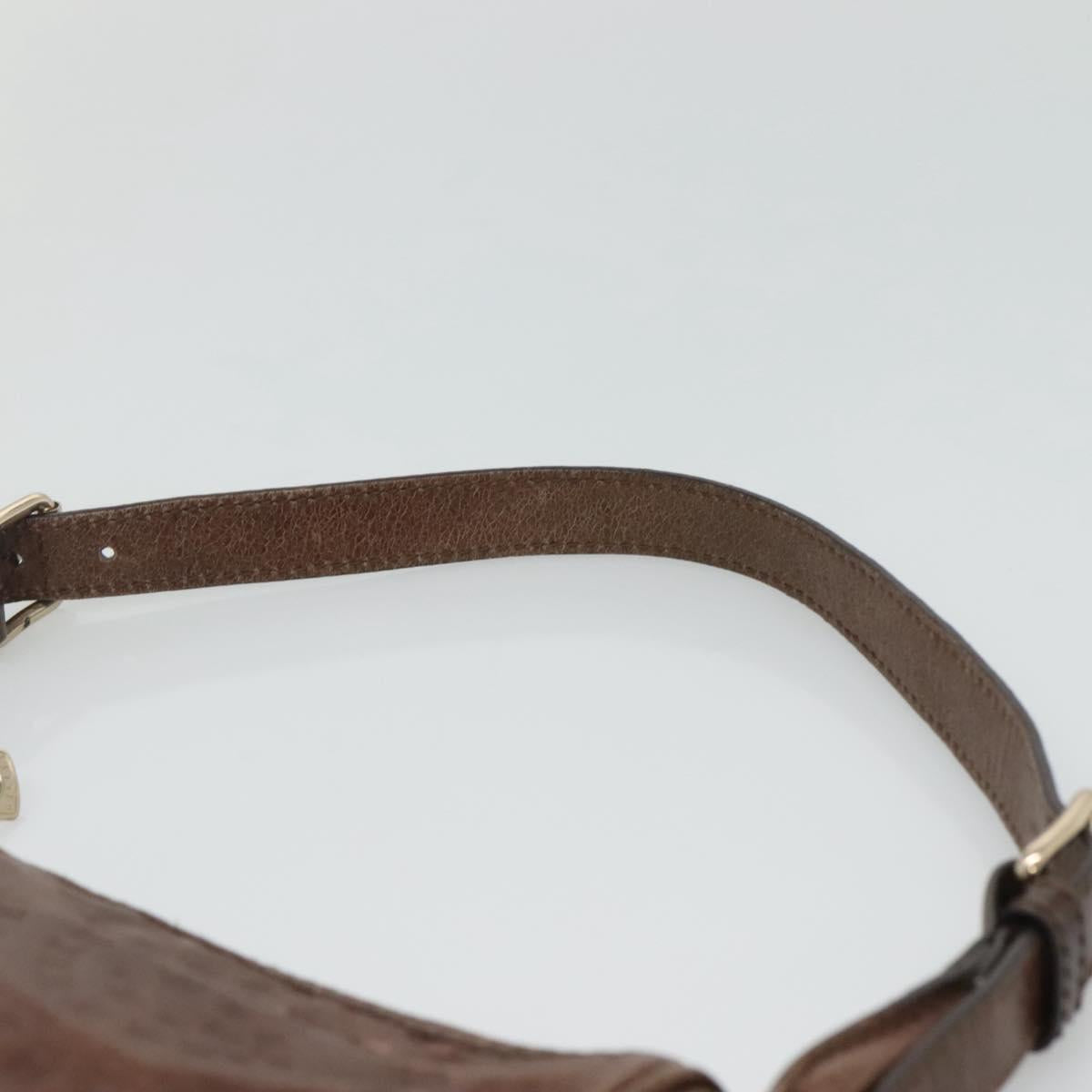 CELINE Shoulder Bag Leather Brown Auth MY023