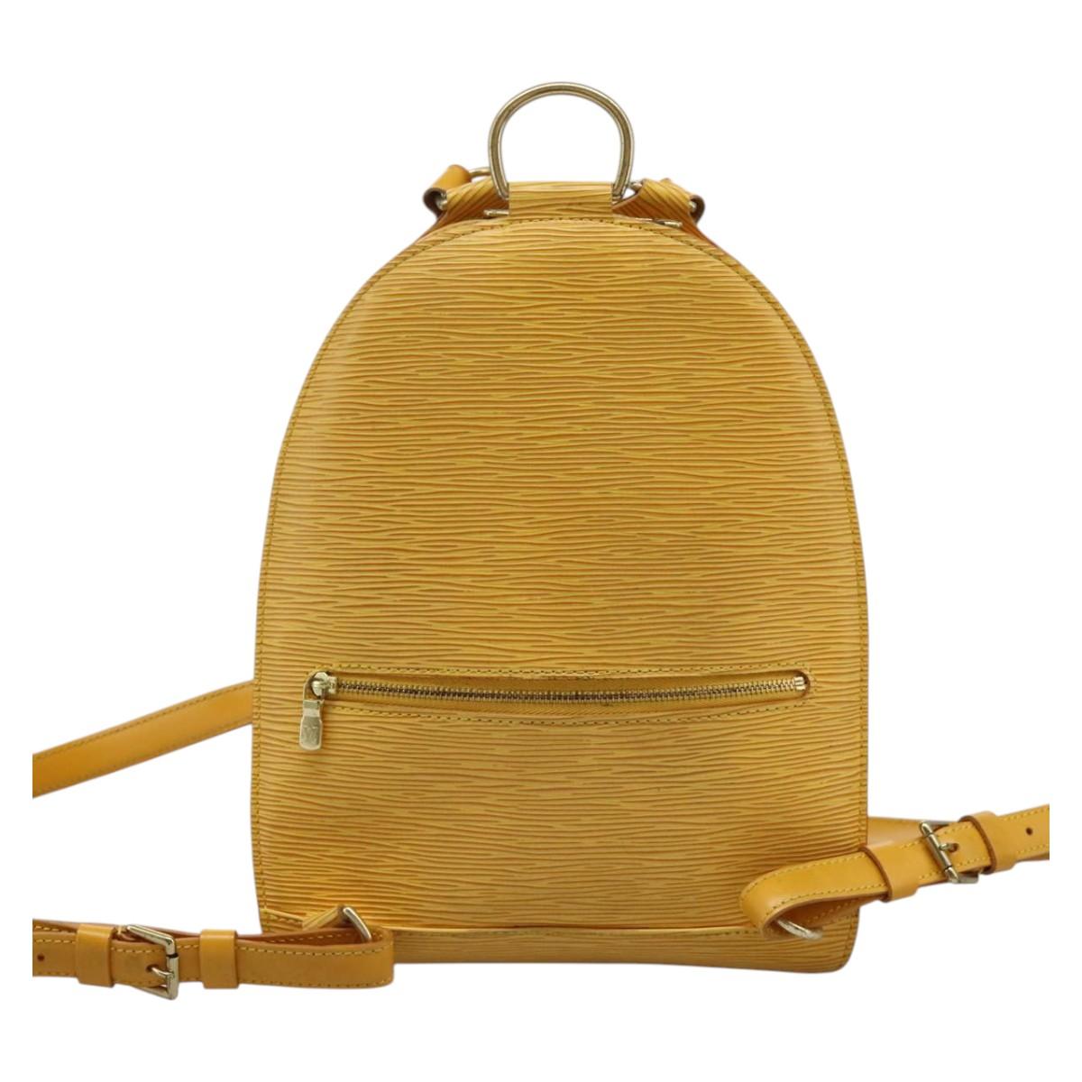 LOUIS VUITTON Epi Mabillon Backpack Yellow M52239 LV Auth MY025