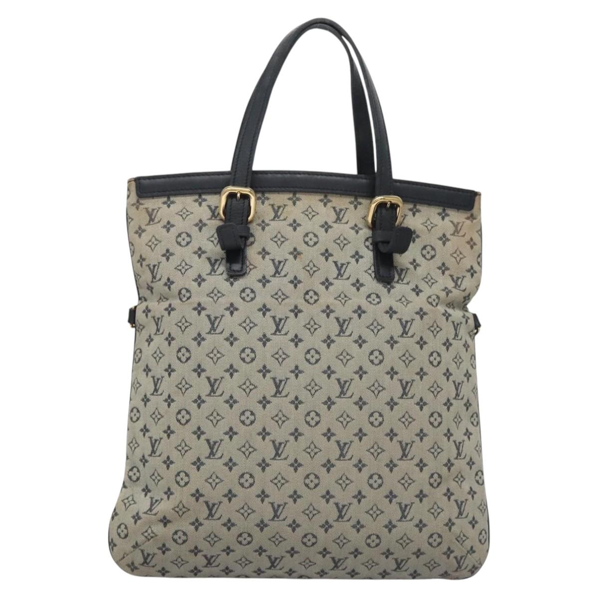 LOUIS VUITTON Monogram Mini Françoise Tote Bag 2way Blue M92208 LV Auth MY037