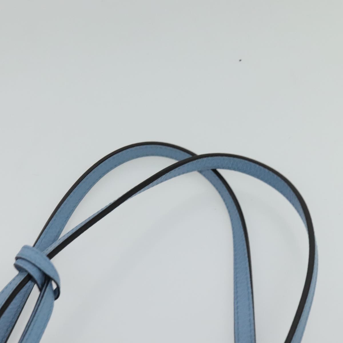 GUCCI Tote Bag Leather Blue Gold 354397 Auth MY051V