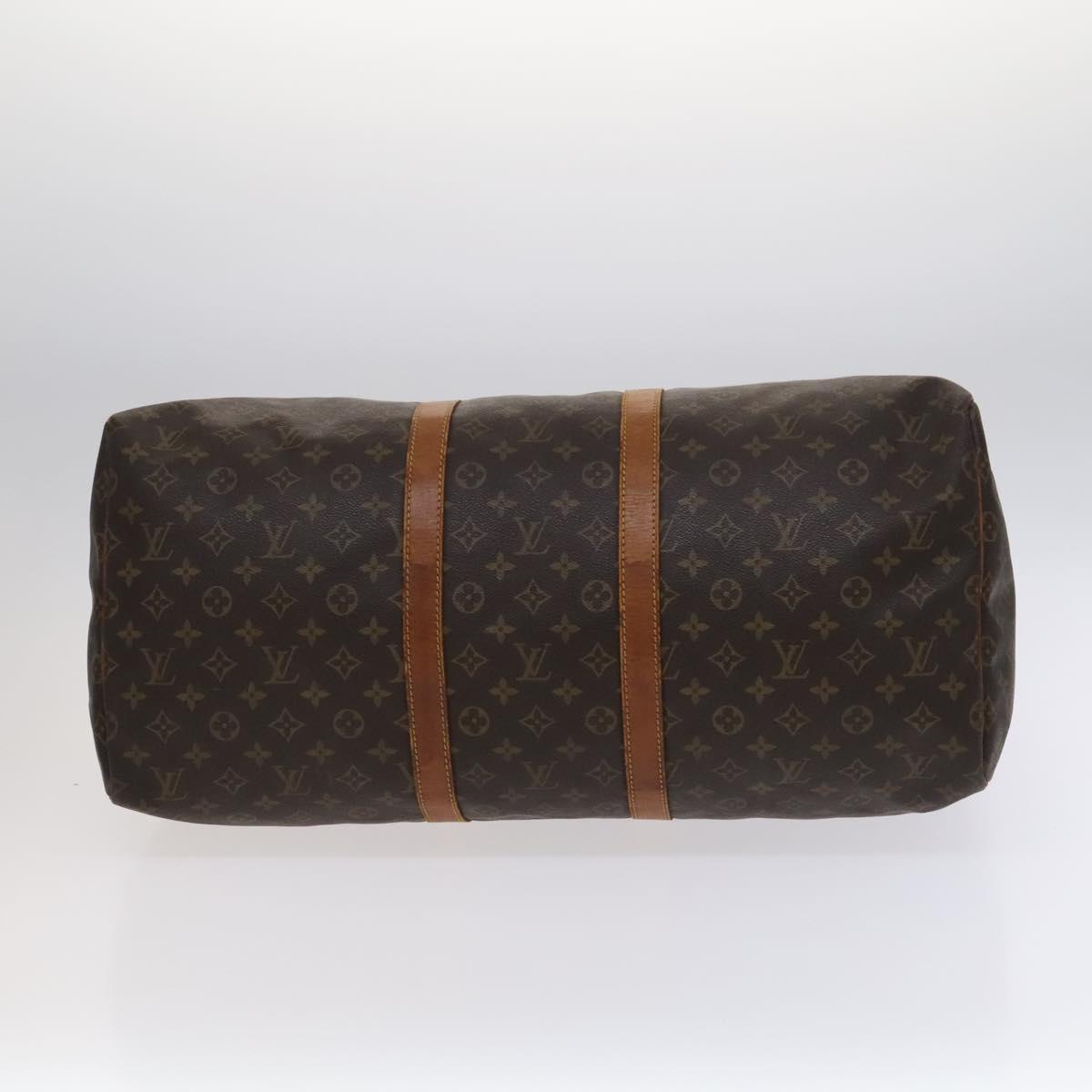 LOUIS VUITTON Monogram Keepall 55 Boston Bag M41424 LV Auth MY056