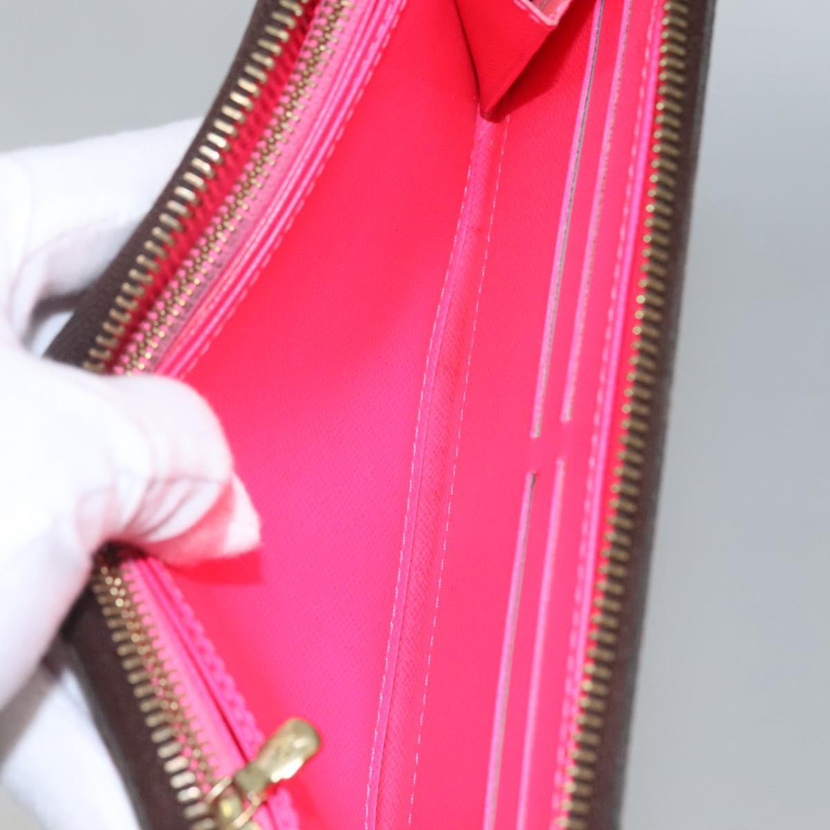 LOUIS VUITTON Monogram Graffiti Zippy Wallet Pink M93710 LV Auth MY064V