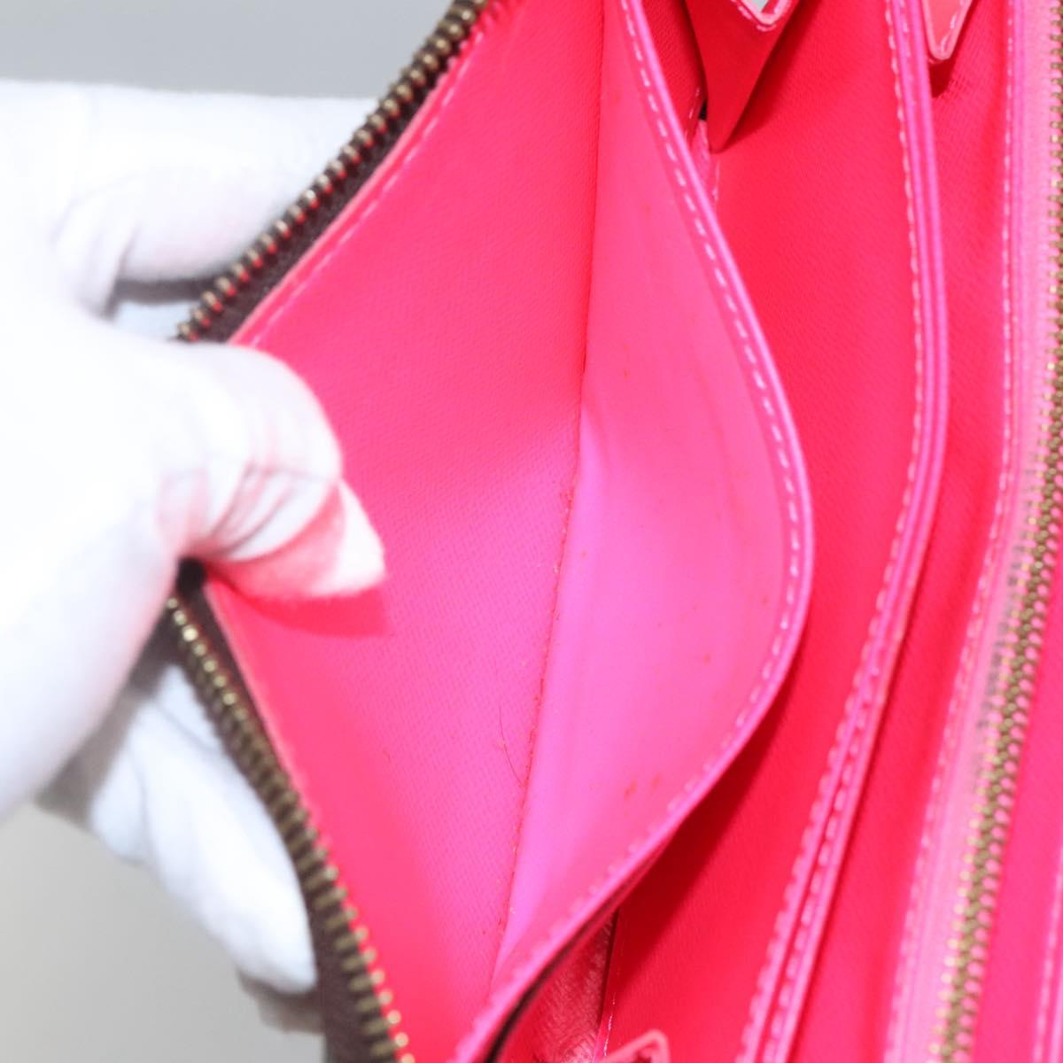 LOUIS VUITTON Monogram Graffiti Zippy Wallet Pink M93710 LV Auth MY064V