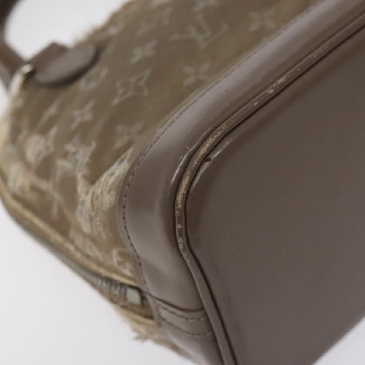 LOUIS VUITTON Monogram Satin Little Alma Hand Bag Gray M92147 LV Auth MY080