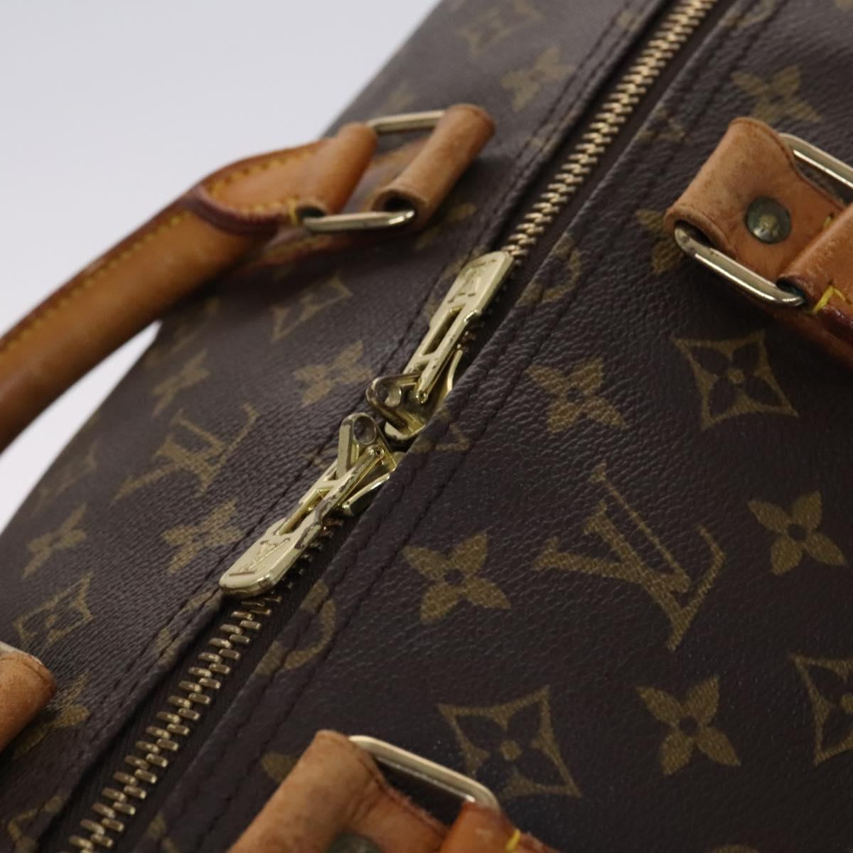 LOUIS VUITTON Monogram Keepall 55 Boston Bag M41424 LV Auth MY084