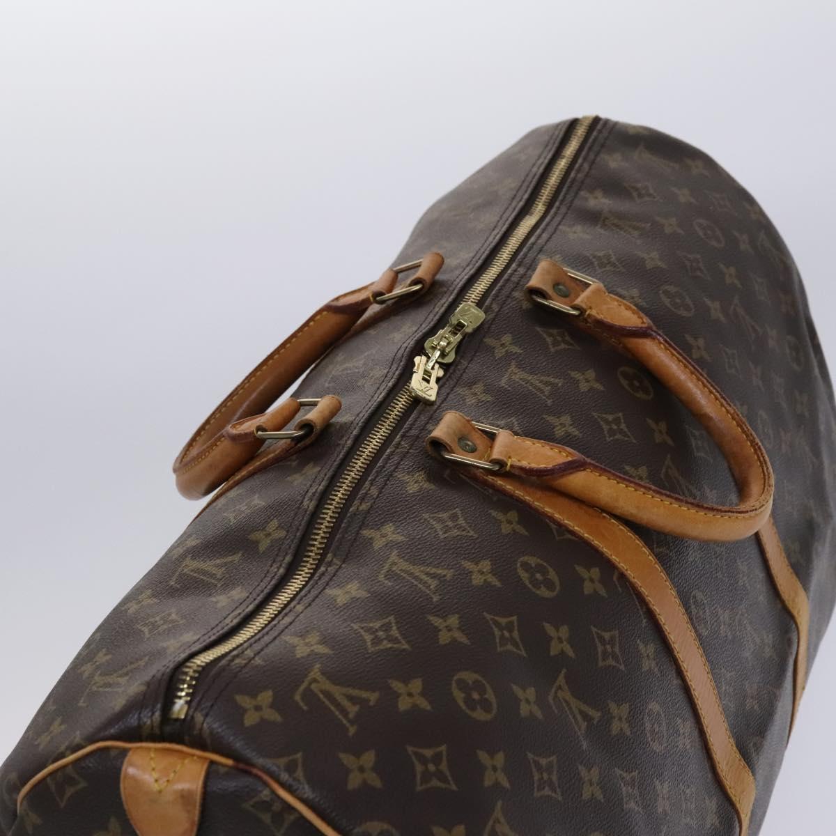 LOUIS VUITTON Monogram Keepall 55 Boston Bag M41424 LV Auth MY084