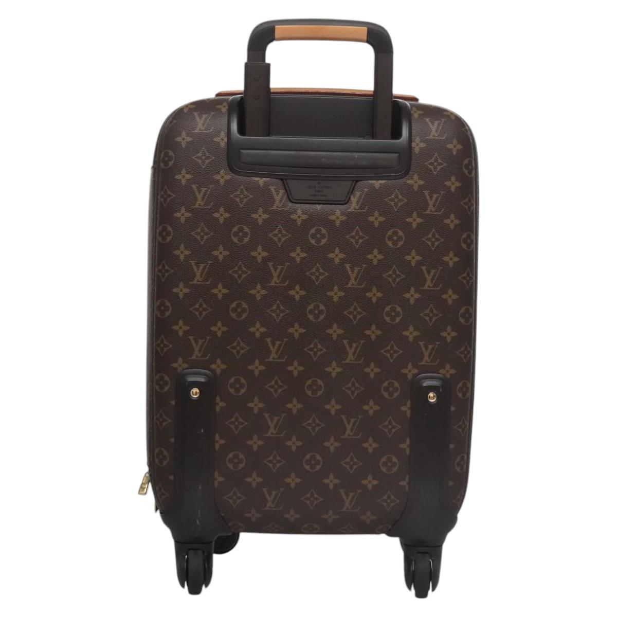 LOUIS VUITTON Monogram V Line Zephyr 55 suitcase Pink LV Auth MY086
