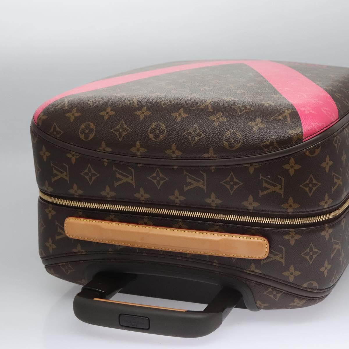 LOUIS VUITTON Monogram V Line Zephyr 55 suitcase Pink LV Auth MY086
