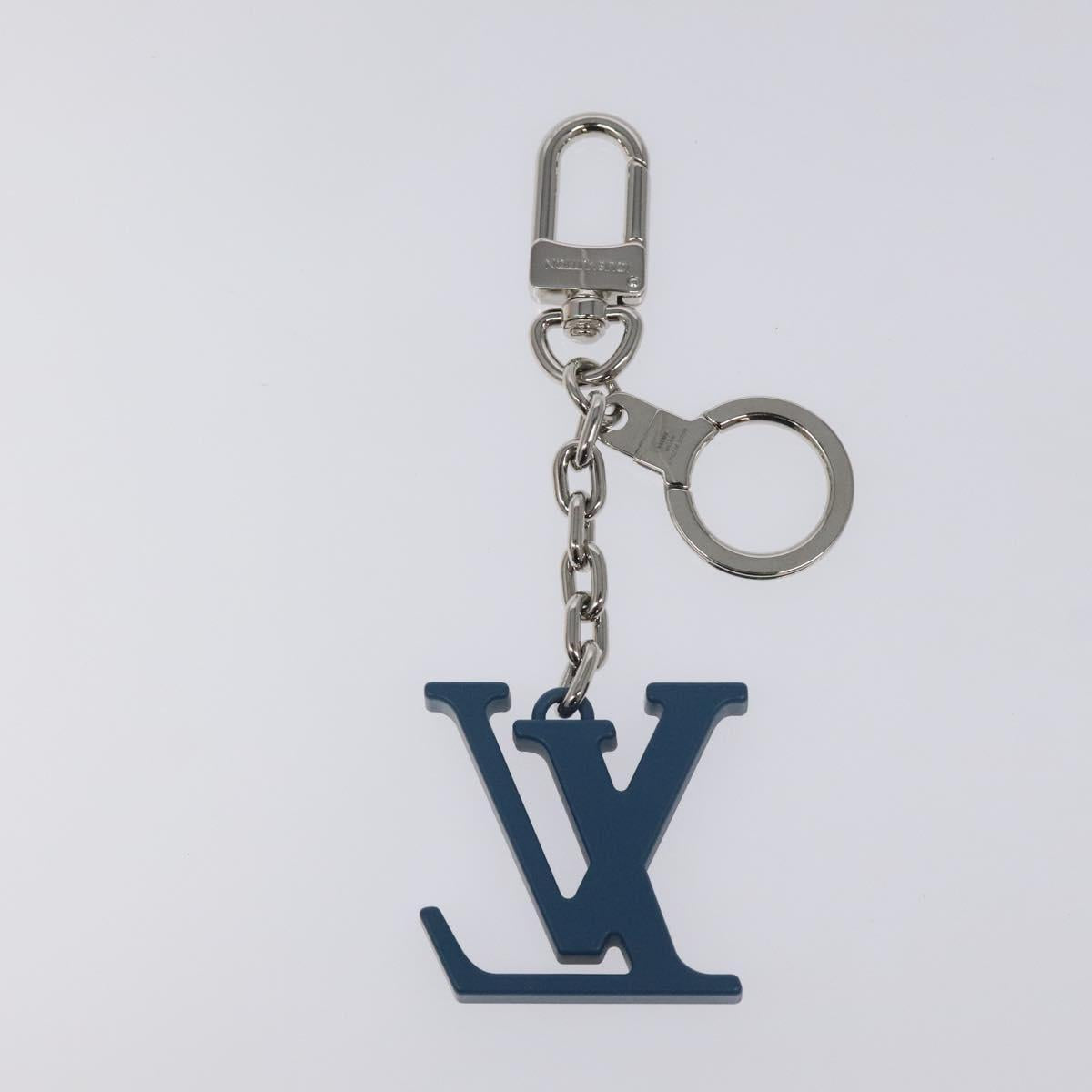 LOUIS VUITTON Porte Clesprinted initials LV Key Holder Blue M67148 LV Auth MY096