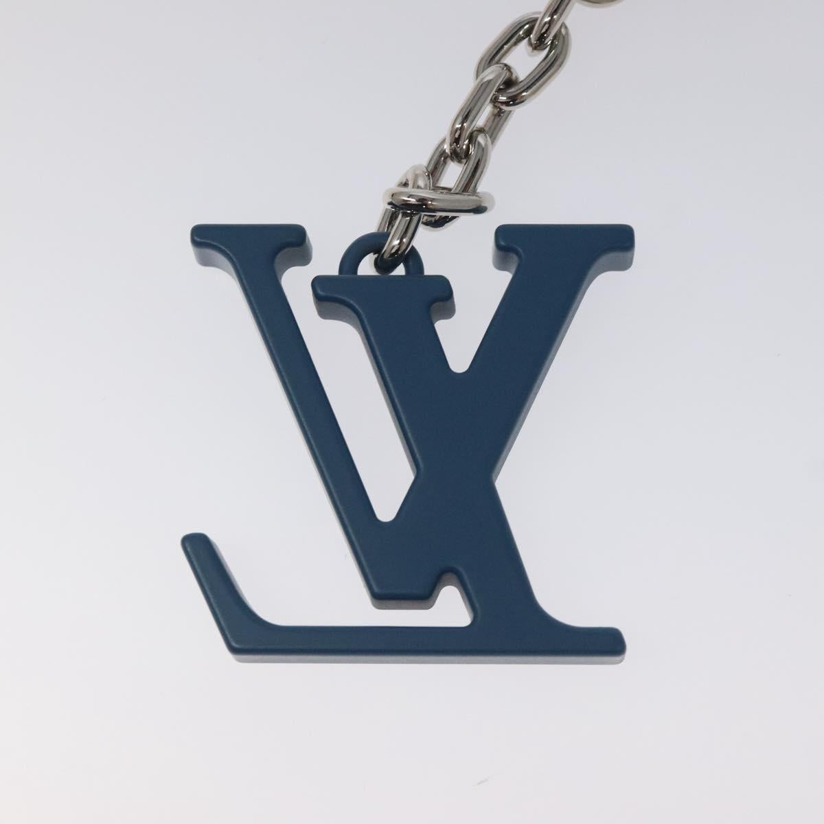 LOUIS VUITTON Porte Clesprinted initials LV Key Holder Blue M67148 LV Auth MY096