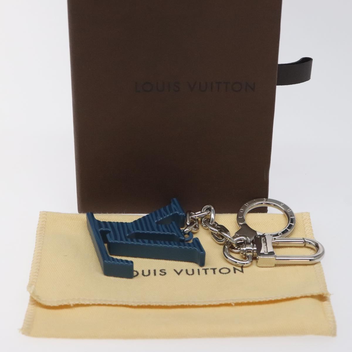 LOUIS VUITTON Porte Clesprinted initials LV Key Holder Blue M67148 LV Auth MY096