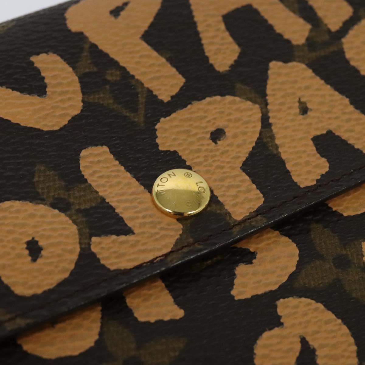 LOUIS VUITTON Monogram Graffiti Porte Monnaie Credit Wallet M92190 Auth MY097V