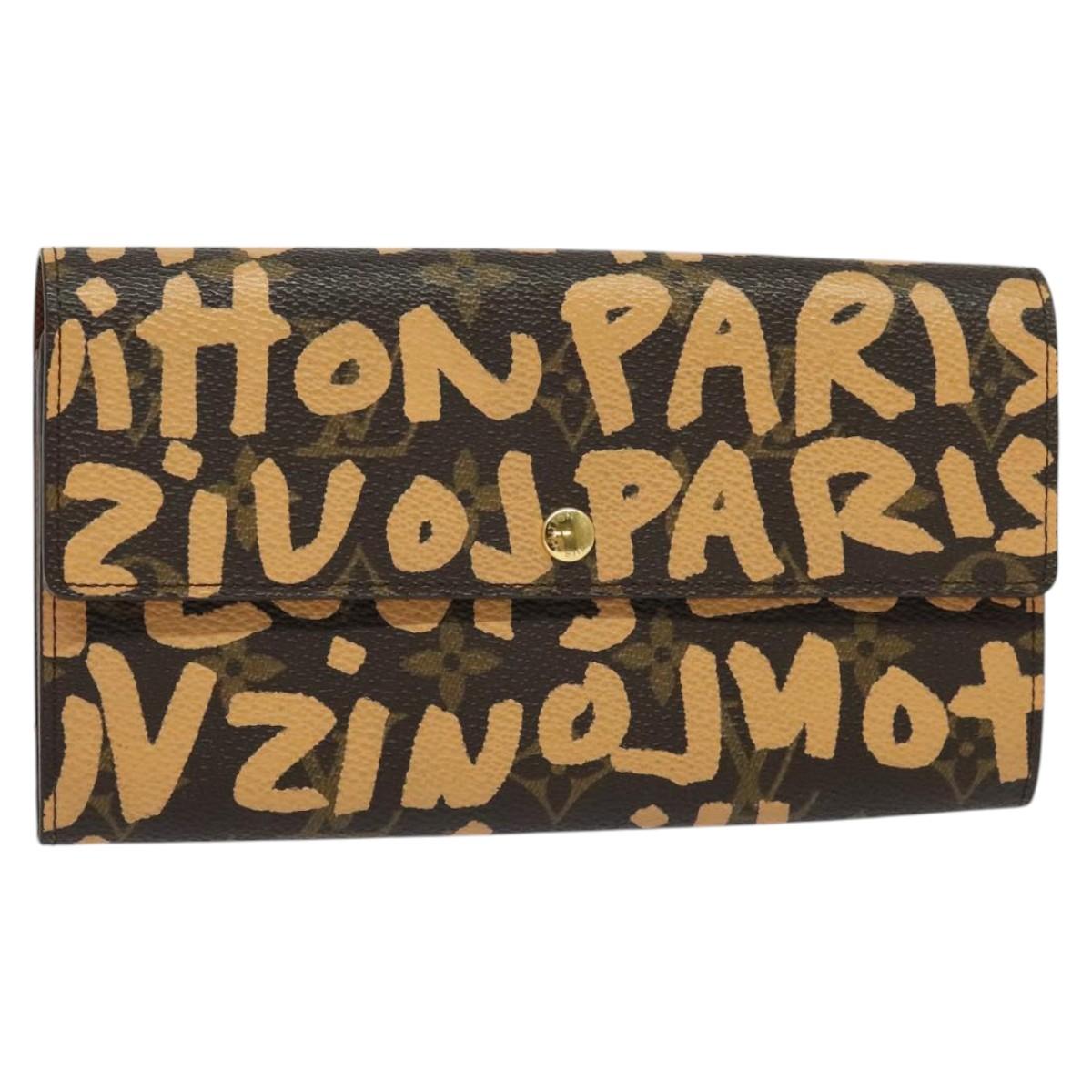 LOUIS VUITTON Monogram Graffiti Porte Monnaie Credit Wallet M92190 Auth MY097V