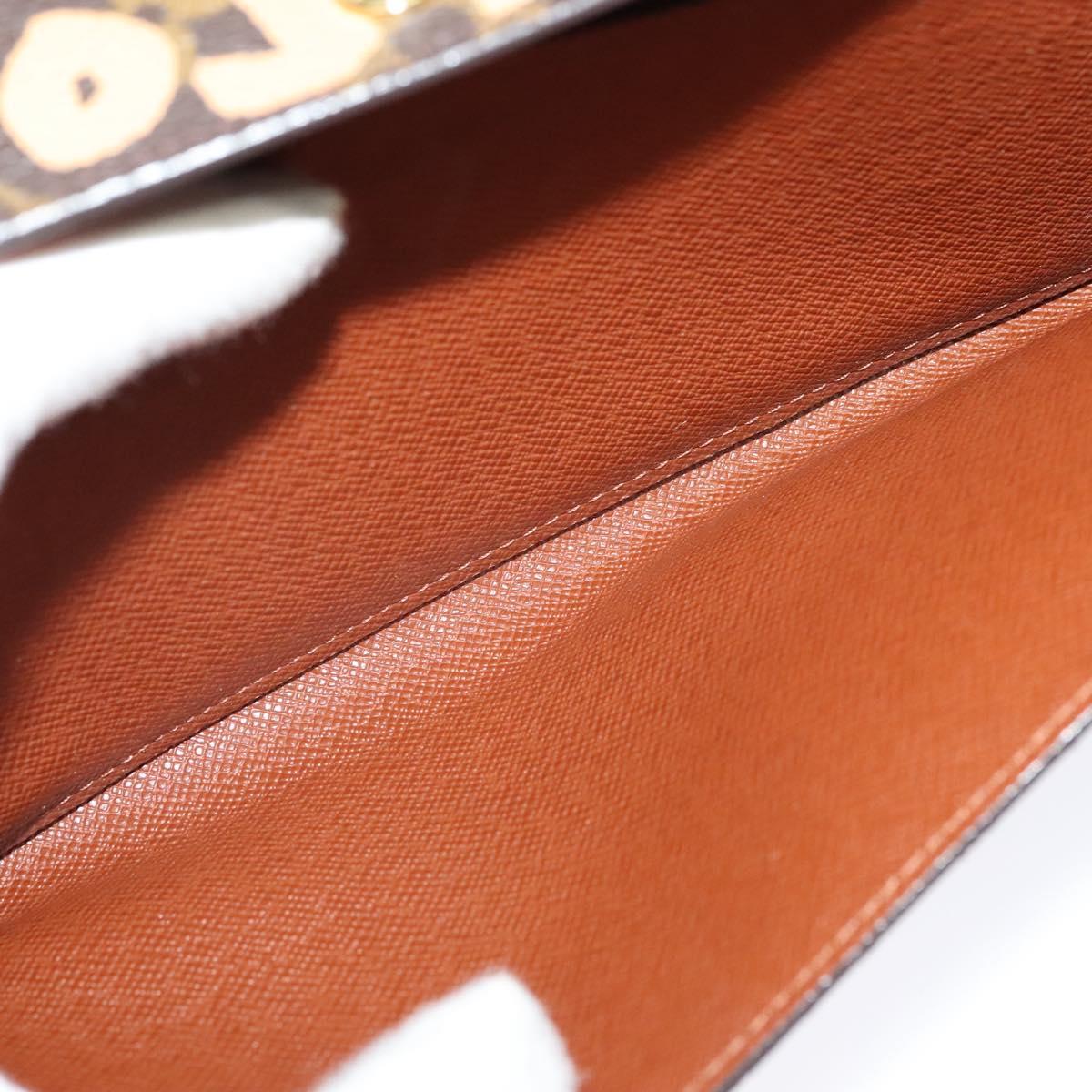 LOUIS VUITTON Monogram Graffiti Porte Monnaie Credit Wallet M92190 Auth MY097V